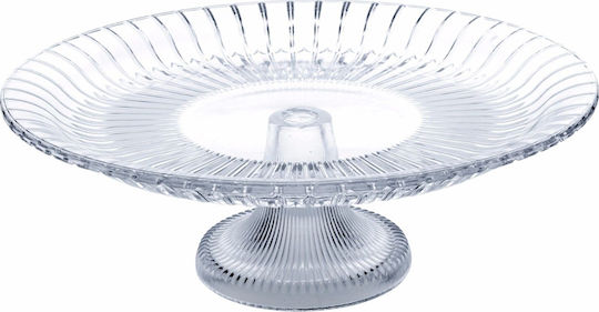 F&D Cake Stand Glass 34cm Glass