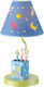 Aca Kids Side Table Lamp Blue 21x21x40cm