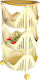 Bama Cucinotto Kitchen Rack Plastic 3 Tiers Yellow 37x37x65cm