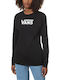 Vans Flying Women's Athletic Cotton Blouse Long Sleeve Black