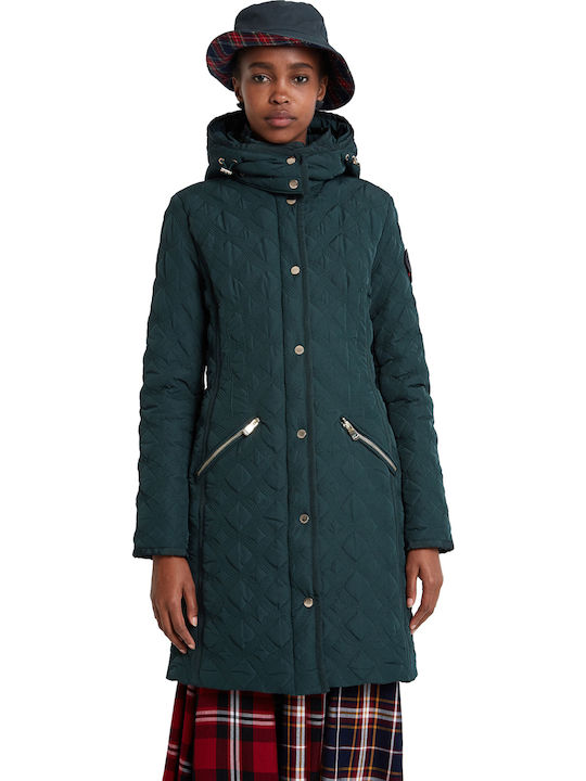 Desigual Leicester Μακρύ Γυναικείο Puffer Μπουφ...