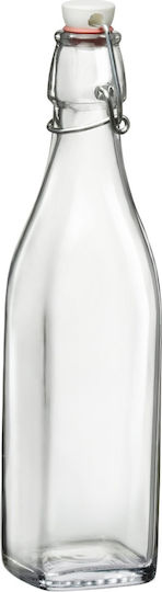 Bormioli Rocco Glass Water Clip Top Bottle Swing Transparent 1000ml