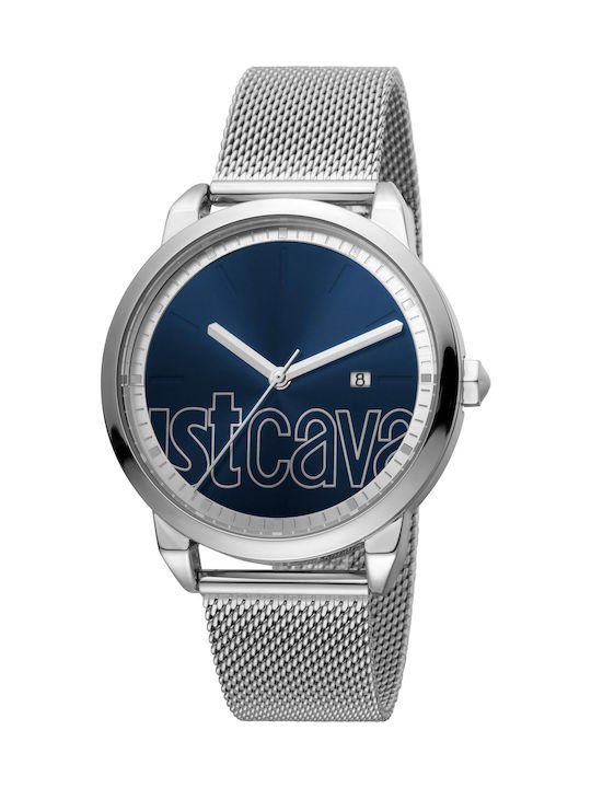 Just Cavalli Tempo Watch Battery with Silver Me...
