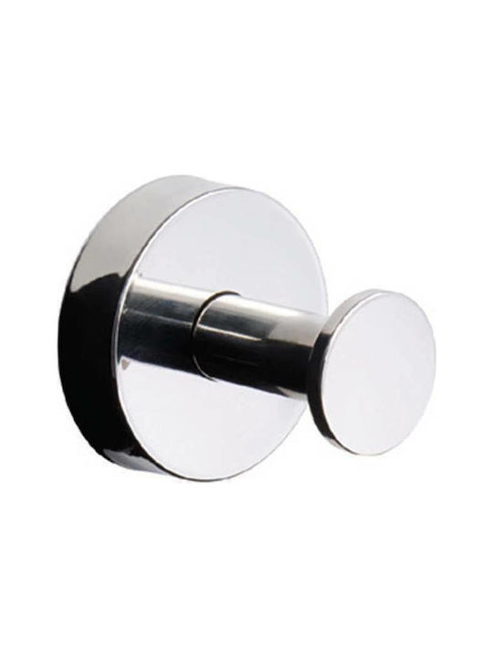 Karag Uno Single Wall-Mounted Bathroom Hook ​5.5x5.5cm Inox Silver