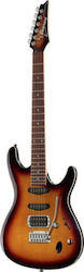 Ibanez SA260FM Chitară Electrică cu Forma Stratocaster și Configurație de Pickup-uri HSS Violin Sunburst