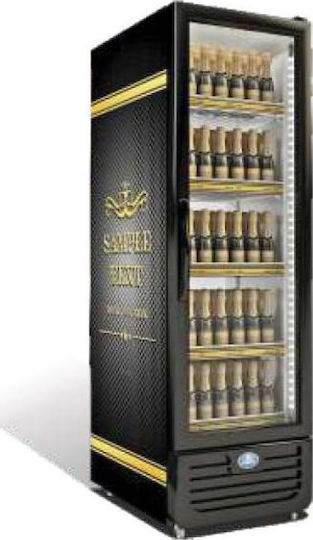 Sanden Intercool Getränkekühlschrank 300Es Einzeltürig H171xB52.5xT59cm Schlank Schwarz