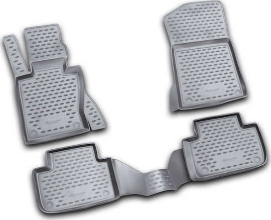 Novline Set of Front and Rear Mats 4pcs Tray Type for BMW X3 2004-2010 Black