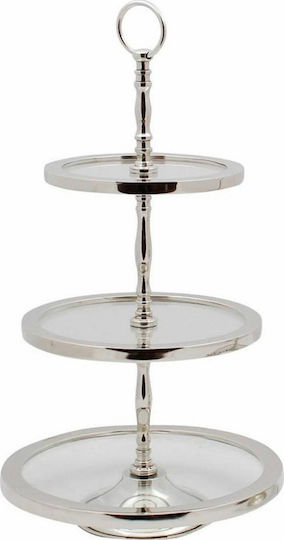 Espiel Inox Dessert Tower Stand with 3 Tiers Silver Ø28cm
