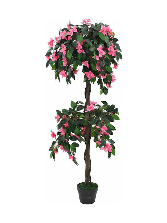 vidaXL Plantă Artificială în Ghiveci Pink 155cm 1buc