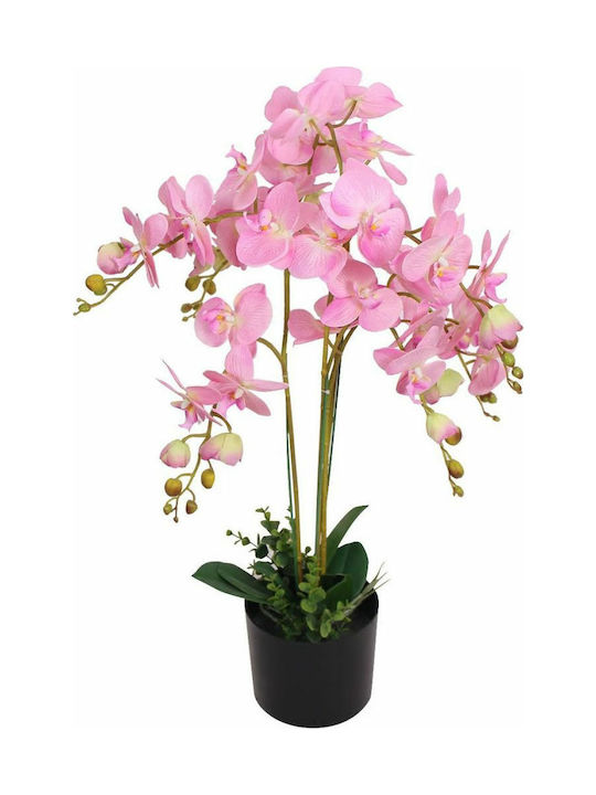 vidaXL Künstliche Pflanze in Blumentopf Orchidee Rosa 75cm 1Stück