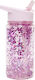 Petit Monkey Kinderflasche Kunststoff mit Strohhalm Lila 300ml