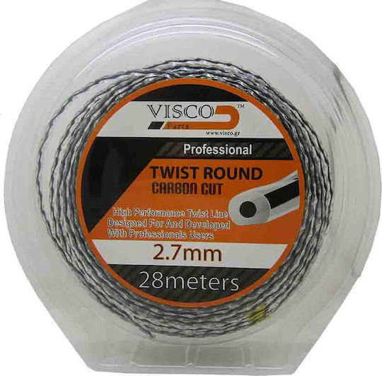 Visco Parts Μεσινέζα Στρογγυλή Στριφτή 3.0mm 23m Μεσινέζα Στρογγυλή Στριφτή Μήκους 23m και Πάχους 3mm