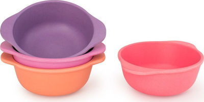 Bobo & boo Kinder-Schüssel Snack Bamboo Bowls aus Bambus Mehrfarbig 4Stück