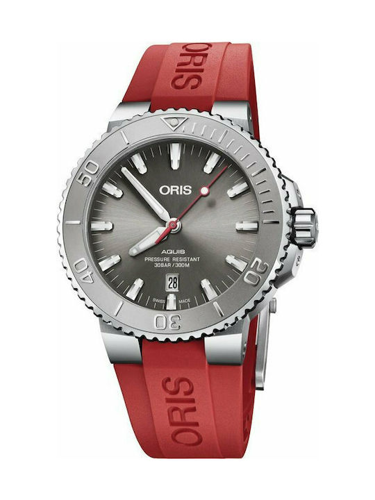 Oris Aquis 0173377304153 0742466EB Red Silver Skroutz.gr