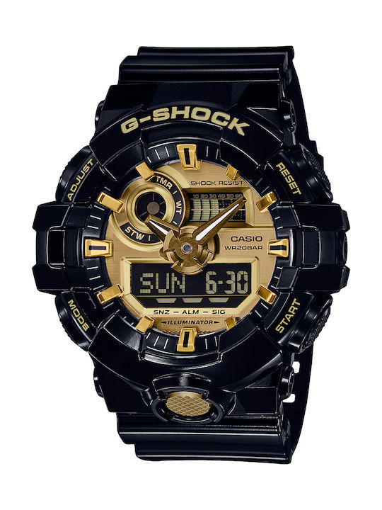 Casio G-Shock Analog/Digital Men's Watch 53.4mm Battery with Black Rubber Strap
