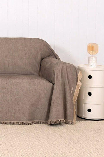 Naf Naf Highline Three-Seater Sofa Throw Chenille 180x300cm 358/127 L Gray