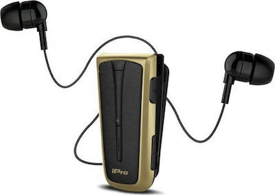 iPro RH219s In-ear Bluetooth Handsfree Ακουστικά Μαύρο/Χρυσό