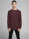 Jack & Jones Men's Long Sleeve Sweater Red / Fudge