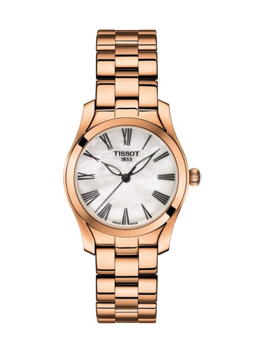 Tissot T-Wave Women's Watch with Pink Gold Metal Bracelet
