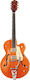 Gretsch G6120T-59VS Elektrische Gitarre Einfacher Schnitt mit HH Tonabnehmerkonfiguration Orange Stain Nitro mit Tasche