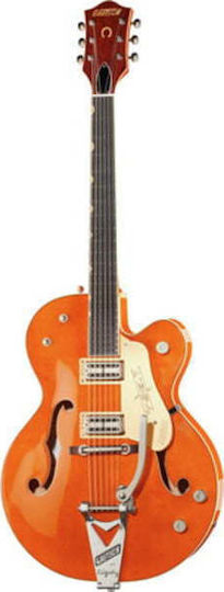 Gretsch G6120T-59VS Elektrische Gitarre Einfacher Schnitt mit HH Tonabnehmerkonfiguration Orange Stain Nitro mit Tasche