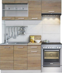 Set de cabinete de bucătărie suspendate și de podea Natalia 40 180x60cm Stejar Sonoma