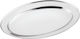 Veltihome Servierplatte Oval Rostfreier Stahl Silber 50cm 1Stück