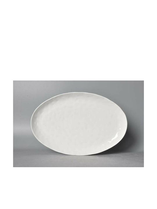 Cryspo Trio XL Pure Serving Platter Oval made of Porcelain White 50.5x33.5cm