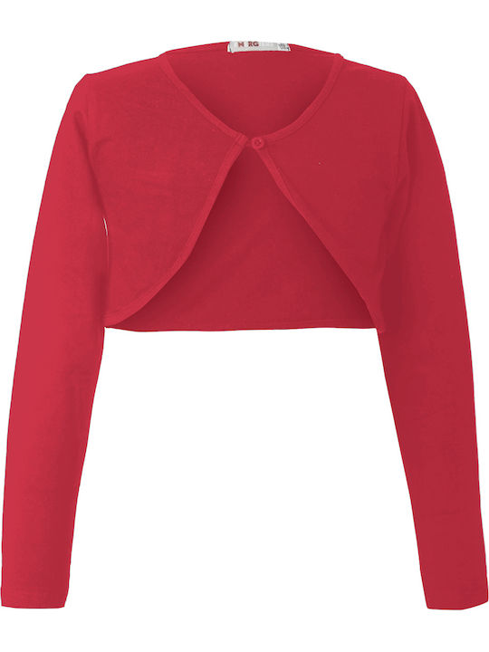 Energiers Girls Bolero Jacket with Buttons Red