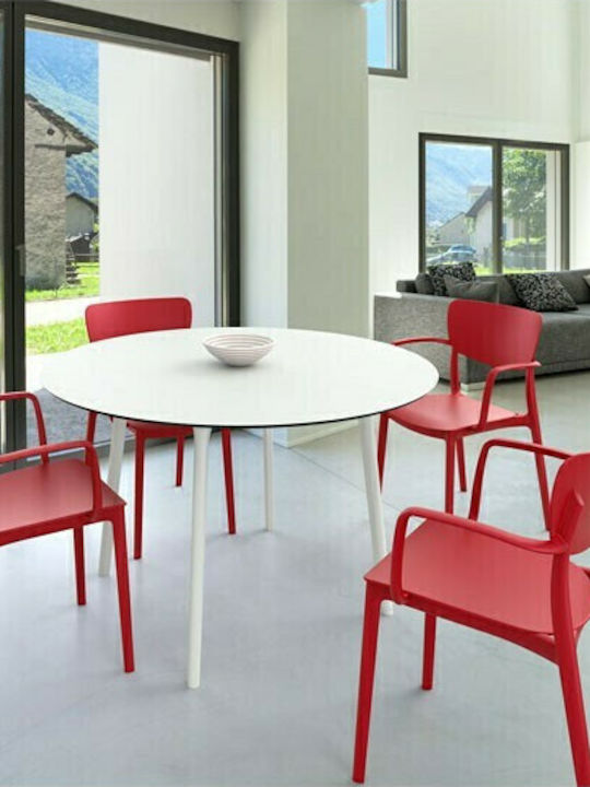 Outdoor-Stuhl Polypropylen Lisa Red 54x53x82εκ.