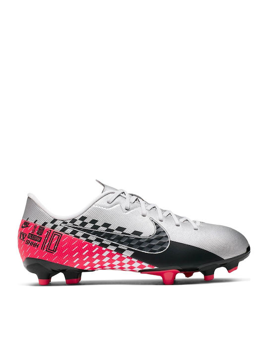 Mercurial Vapor 13 Academy Neymar MG MG Kids Soccer Cleats Molded Silver