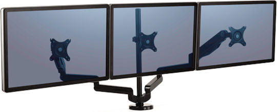 Fellowes Platinum Desktop Stand for 3 Monitors up to 27" with Arm