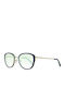 Emilio Pucci Women's Sunglasses with Blue Metallic Frame and Gradient Lenses
