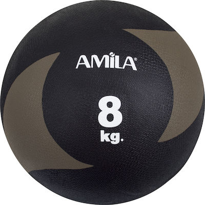 Amila Μπάλα Medicine 27cm, 8kg σε Μαύρο Χρώμα