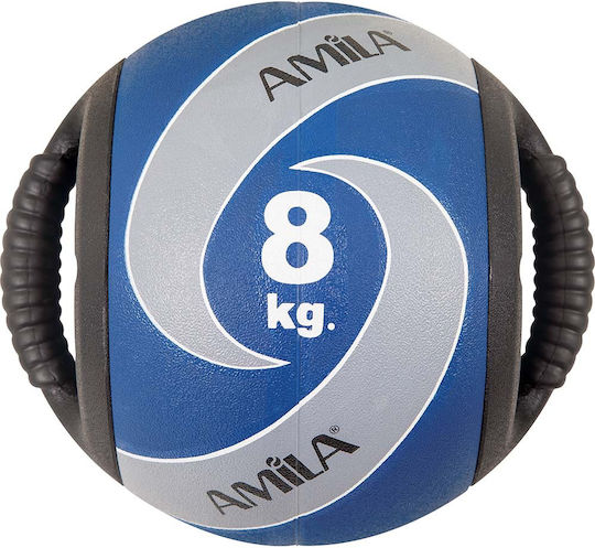 AMILA Μπάλα Medicine 23cm , 8kg σε Μπλε Χρώμα
