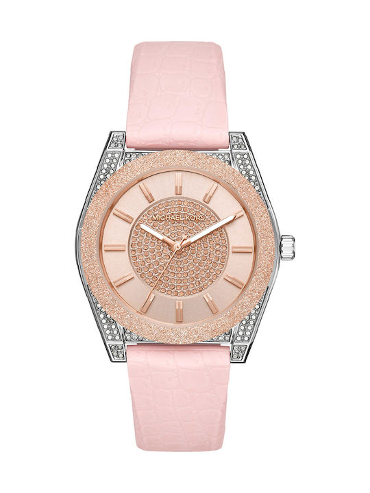 Michael Kors Channing Uhr mit Rosa Kautschukarmband