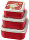 Sigikid Plastic Kids' Lunch Set Red x x 7cm