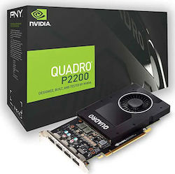 PNY Quadro P2200 5GB GDDR5X Κάρτα Γραφικών PCI-E x16 3.0 με 4 DisplayPort