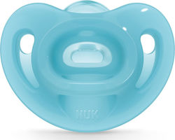 Nuk Orthodontic Pacifier Silicone Sensitive Light Blue with Case for 0-6 months 1pcs