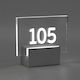VK Lighting Modern Lamp Wall with Integrated LED Transparent 15x10cm