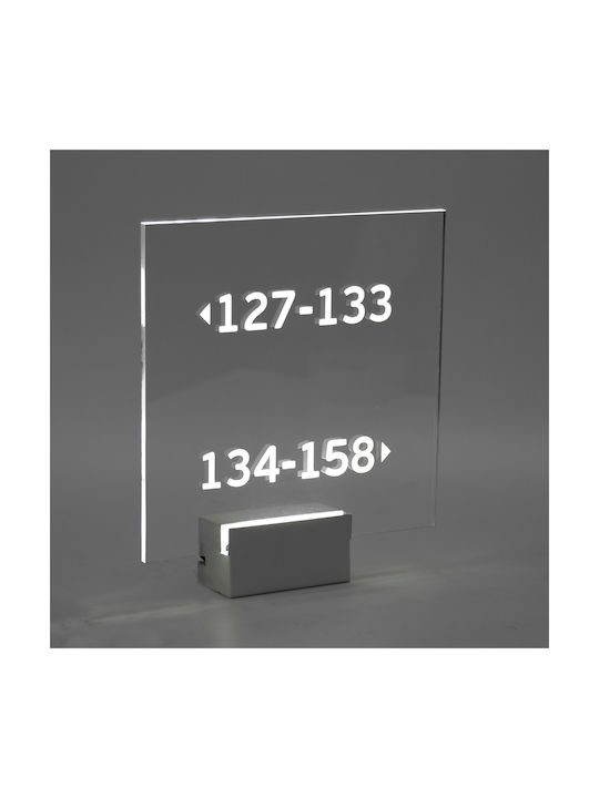 VK Lighting Μοντέρνο Φωτιστικό Τοίχου με Ενσωματωμένο LED και Ψυχρό Λευκό Φως Διάφανο 22x22εκ.