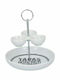 Alpina Appliances Ceramic Dessert Tower Stand with 4 Tiers White Ø18cmxY22cm