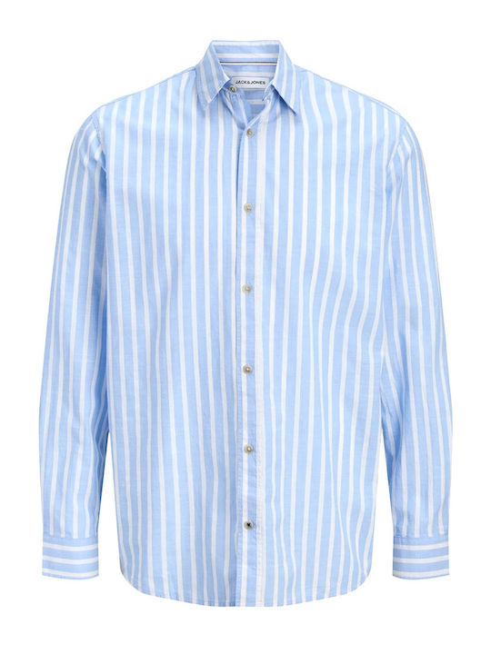 Jack & Jones Parma Stripe Cotton Shirt Blue