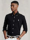 Ralph Lauren Men's Shirt with Long Sleeves Regular Fit Black