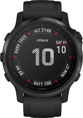 Garmin Fenix 6S Pro Stainless Steel 42mm Αδιάβροχο Smartwatch με