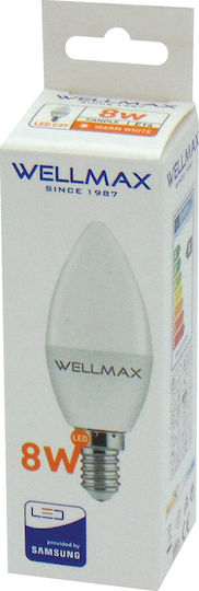 LED Candle Bulb E14 8W-45W Warm White