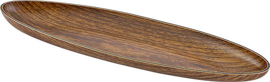 Evelin Servierplatte Oval Kunststoff Braun 29x9cm 1Stück