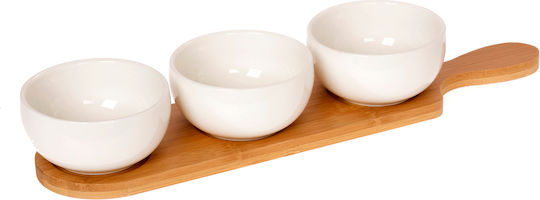 Cryspo Trio Porzellan Ordnungshüter 3 Schlitze mit Basis Weiß W10xL40cm 1Stück