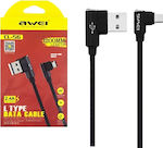 Awei CL-56 1.2m Angle (90°) / Braided USB 2.0 to micro USB Cable