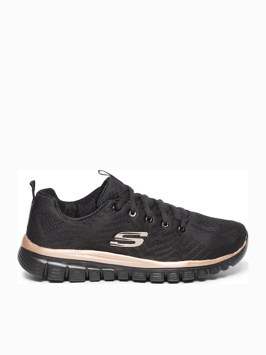 Skechers Graceful Get Connected Γυναικεία Αθλητικά Παπούτσια Running Μαύρα